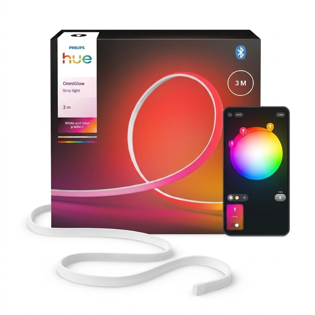 Philips Hue OmniGlow RGBW LED strip 40W 2700LM 230v IP20 - 3 meter