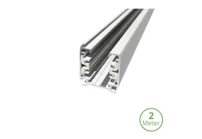 3-fase track rail - 2 meter - wit