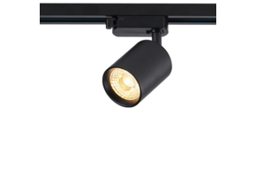 Dimbare 3-fase rail spot - ZWART - 10W 55° - PANDO
