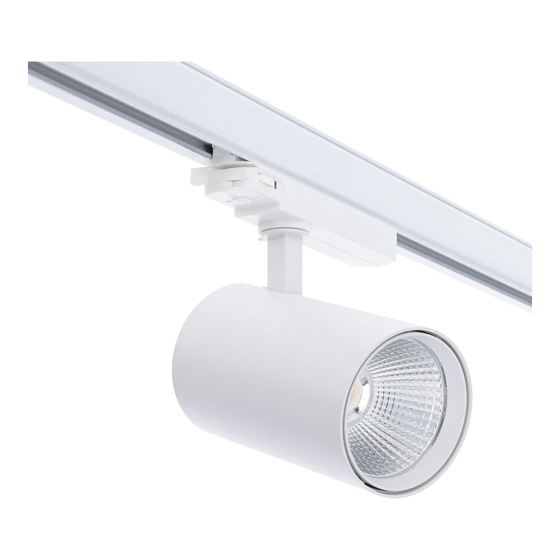 3-fase rail spot voor SLAGER - BAKKER - VISWINKEL - WIT - instelbaar - 10W/20W/30W 38° - ROSA RETAIL FOOD - 2700/3000/4000K