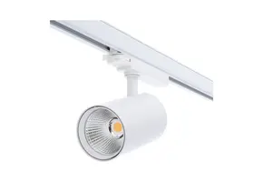 3-fase rail spot voor SLAGER - BAKKER - VISWINKEL - WIT - instelbaar - 10W/20W/30W 38° - ROSA RETAIL FOOD - 2700/3000/4000K