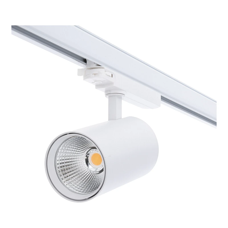 3-fase rail spot voor SLAGER - BAKKER - VISWINKEL - WIT - instelbaar - 10W/20W/30W 38° - ROSA RETAIL FOOD - 2700/3000/4000K