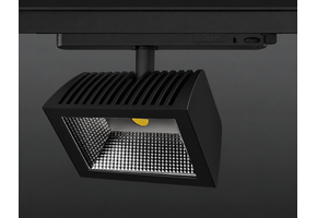3-fase rail wallwasher spot - ZWART - 32W 70° - OLLIE WALLWASHER