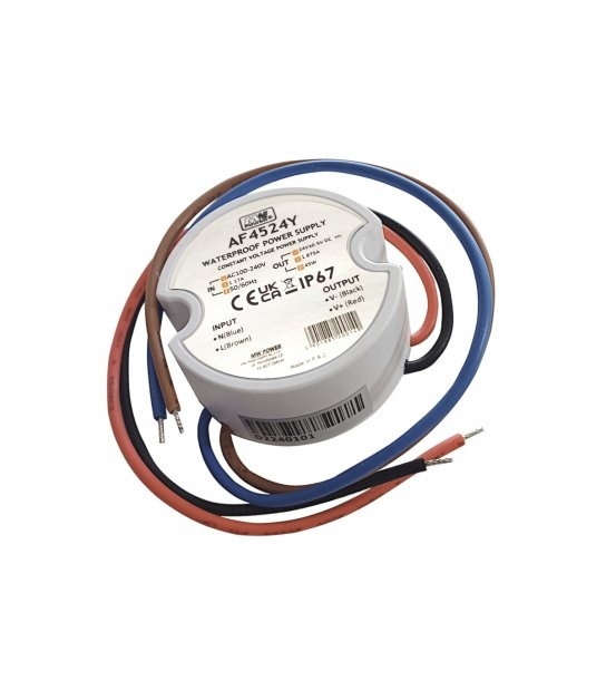 Wandcontactdoos Mini LED voeding 45 watt 24 volt 1,87 Ampère – IP67 waterdicht – AF4524Y