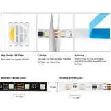 DIGILED COB LED strip WS2814 COB RGBWW 22W 24VDC IP30 5m Rol - PIXEL PRO