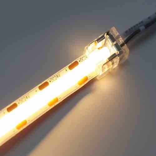 COB LED strip connector 1 zijdig - soldeervrij - klik connector - 10mm COB - ip20
