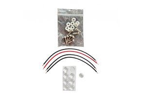LED Sheet 3000K -aansluit kabel- rubbere montage pads - Schroefjes & ringen
