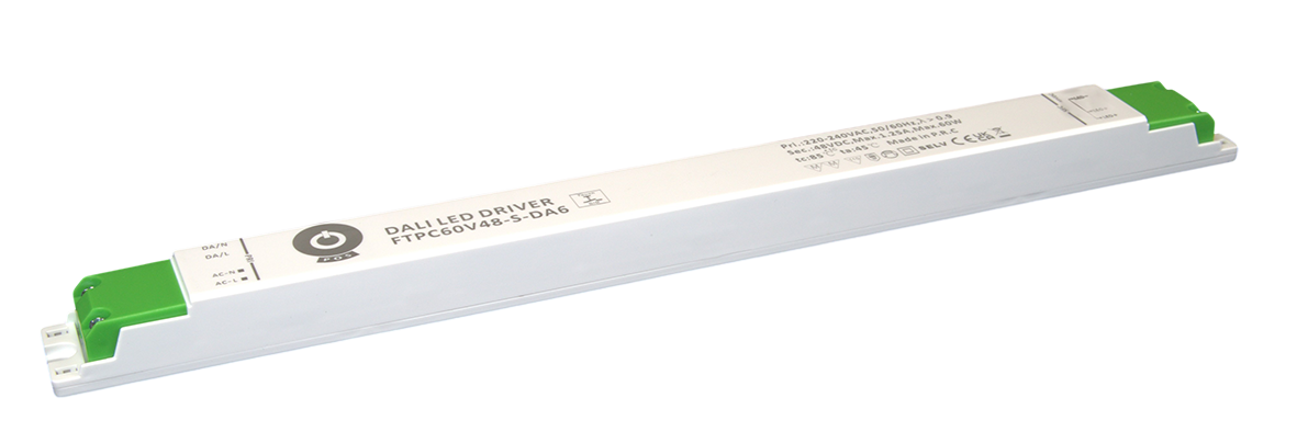 Dali dimbare LED driver 60 watt 48 volt 1,25 Ampère – IP20 FTPC60V48-S-DA6