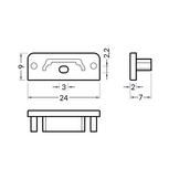 SURFACE14 EE7F/TY eindkap met kabeldoorvoer - Wit