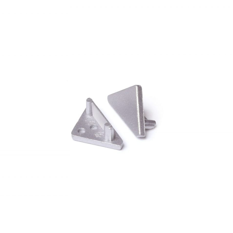 Eindkap t.b.v. LED hoek profiel CABI12 D1E - Aluminium