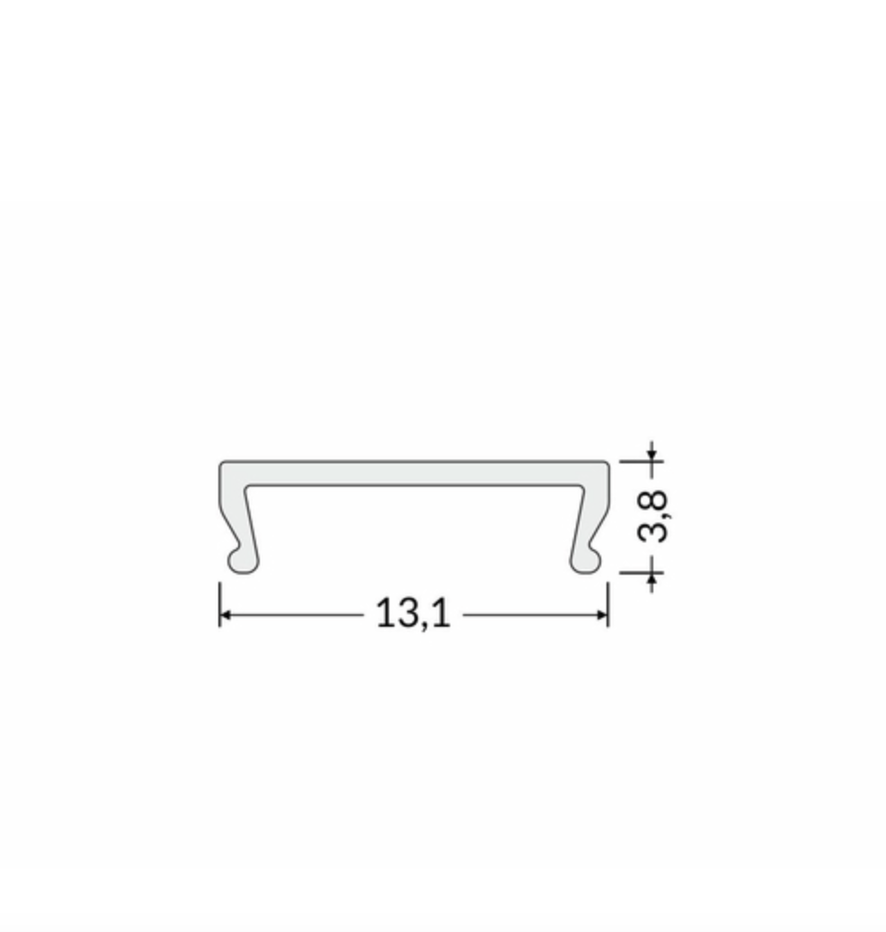 20 meter opaal klikafdekking - type C 20m rol opaal