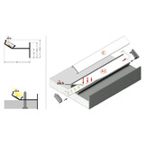GLOW12 UP A1C - Plafond profiel uplight - afdekking naar keuze