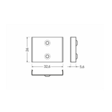 Montageklem WIDE24 LED profiel type W cone inox