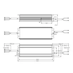 LED voeding 200 watt 24 volt 8.4 Ampère – IP67 waterdicht – GLP GV6-200B024