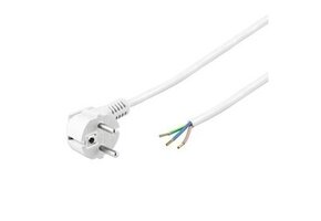 Geaarde LED voeding stroomkabel - wit - 1,5 meter - 3 aderig