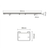 100cm Waterdichte LED Wallwasher Gevel verlichting - breedstraler  RGBCCT 24 watt 230V IP66 -