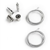 ALU kabel ophangsysteem voor LED profiel, XL306ALU, XL306WIT, XL306ZWART, XL340ALU, XL340WIT, XL340ZWART- kabels voor LED profiel - ALU