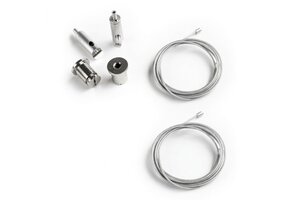 ALU kabel ophangsysteem voor LED profiel, XL306ALU, XL306WIT, XL306ZWART, XL340ALU, XL340WIT, XL340ZWART- kabels voor LED profiel - ALU