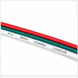 3 aderige LED aansluitkabel 3-polig - 0,5 mm2 1 meter - voor dual white LED strips