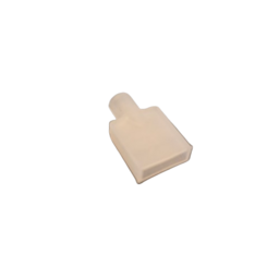 Eindkap neonflex 6 x 12mm met kabeldoorvoer wit/opaal - 1 stuk