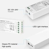 2 in  1 TUYA+ 2,4ghz LED controller om enkel kleurige / dual white LED strips te bedienen 12V/24V - MIBOXER E2-WR