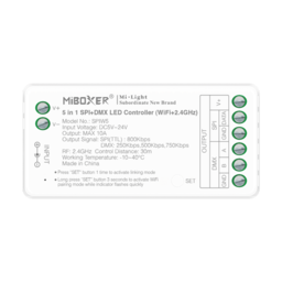 SPI+DMX DIGILED Controller 5-in-1 - Enkelkleurig/RGB/RGBW/RGBWW/RGBCCT 1024 pixel - 5V-12V-24V - Miboxer SPIW5