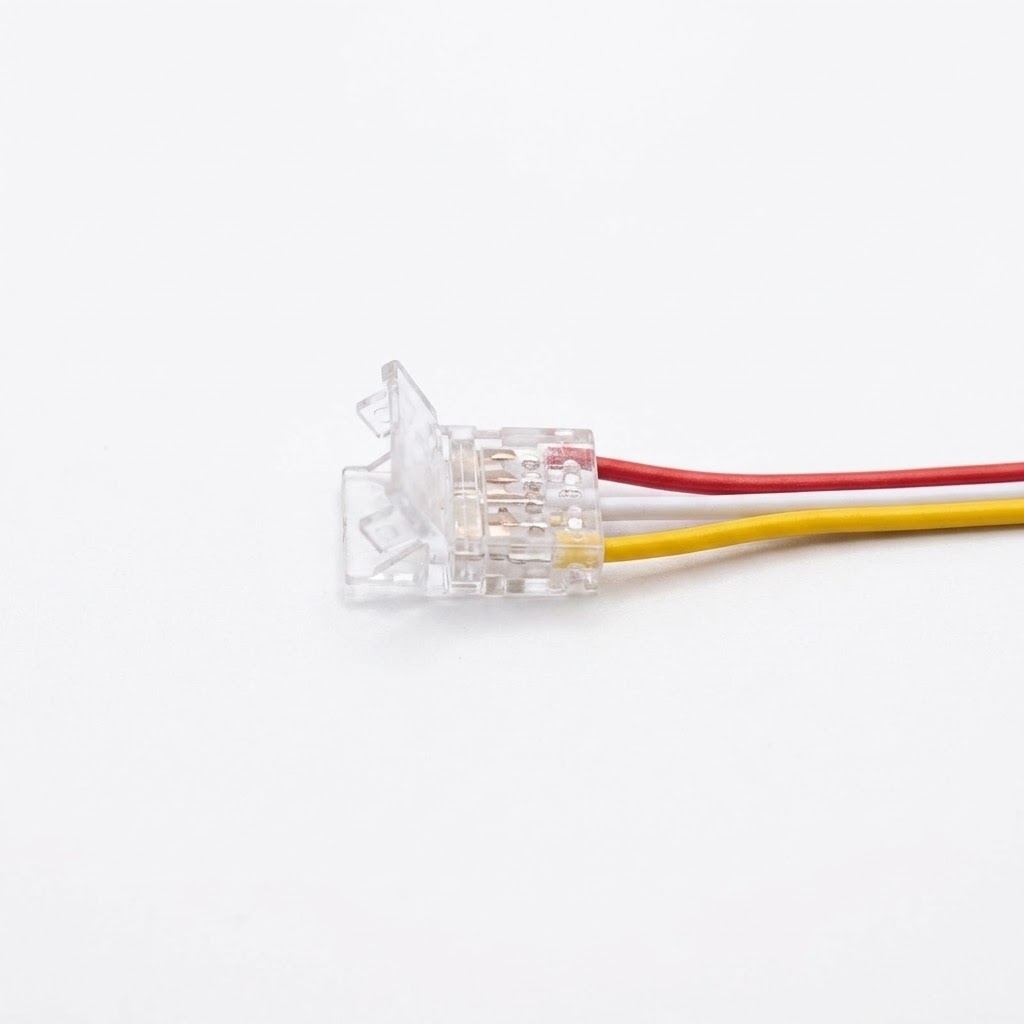 LED strip connector Dual White 1 zijdig – soldeervrij – klik connector 10mm - IP20