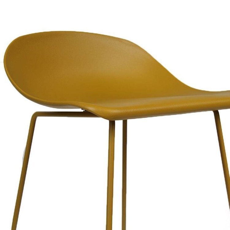 Tabouret de bar Ellen jaune design Scandinave 76 cm