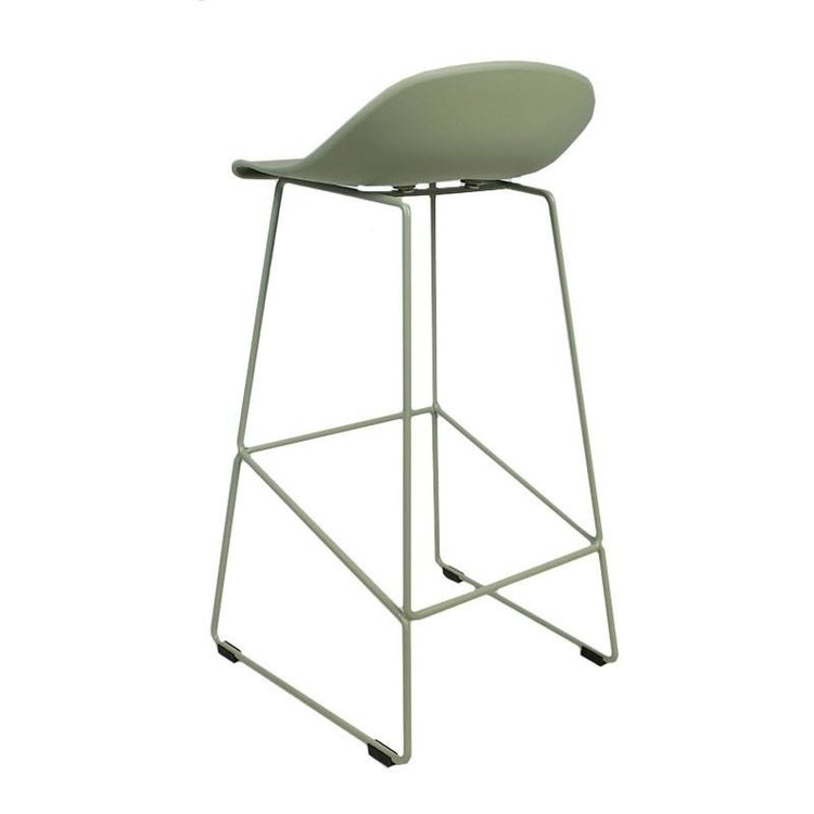 Tabouret de bar Ellen vert design Scandinave 76 cm