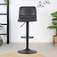 Tabouret de bar industriel Boston cuir anthracite 60 - 76 cm - pivotant