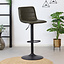 Tabouret de bar industriel Boston cuir vert 60 - 76 cm - pivotant