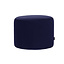 Pouf velours Anna bleu
