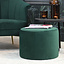 Pouf velours Anna vert