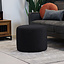Pouf velours Anna noir