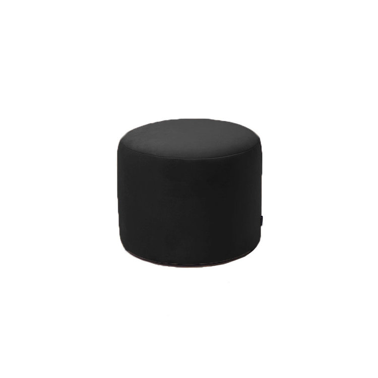 Pouf velours Anna noir