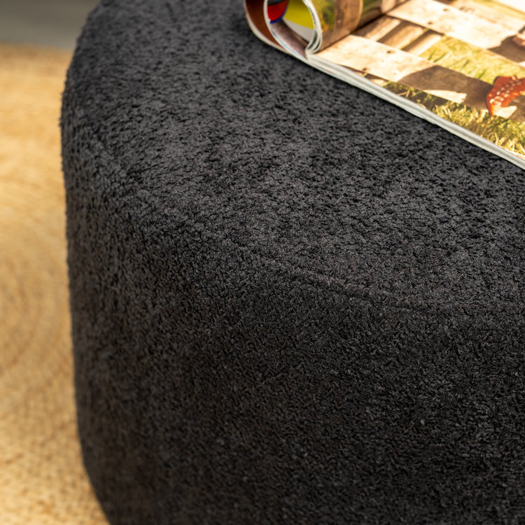 Pouf bouclette Nora noir
