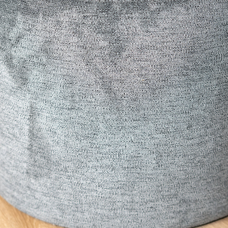 Pouf scandinave Myles tissu chiné anthracite