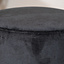 Pouf scandinave Myles tissu chiné noir