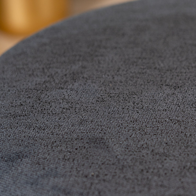 Pouf scandinave Myles tissu chiné noir