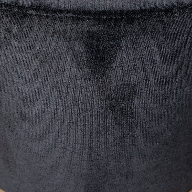 Pouf scandinave Myles tissu chiné noir