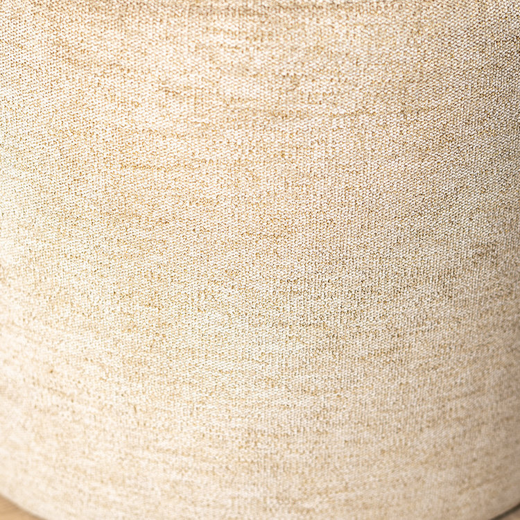 Pouf scandinave Myles tissu chiné taupe