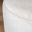 Pouf scandinave Myles tissu chiné blanc