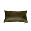 Coussin Kyla eco-cuir vert  25 x 45 cm