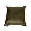 Coussin Kyla eco-cuir vert 45 x 45 cm