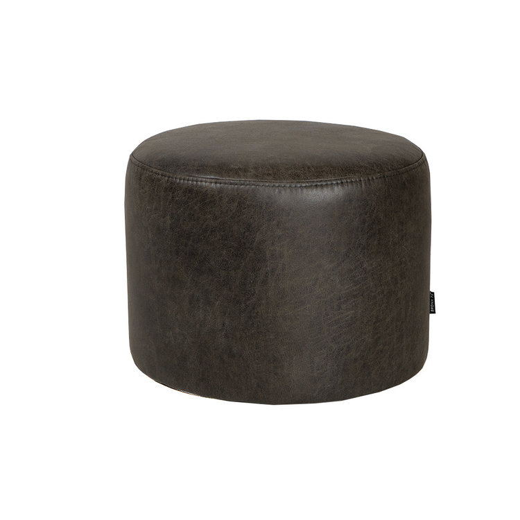 Pouf éco-cuir Kyla anthracite