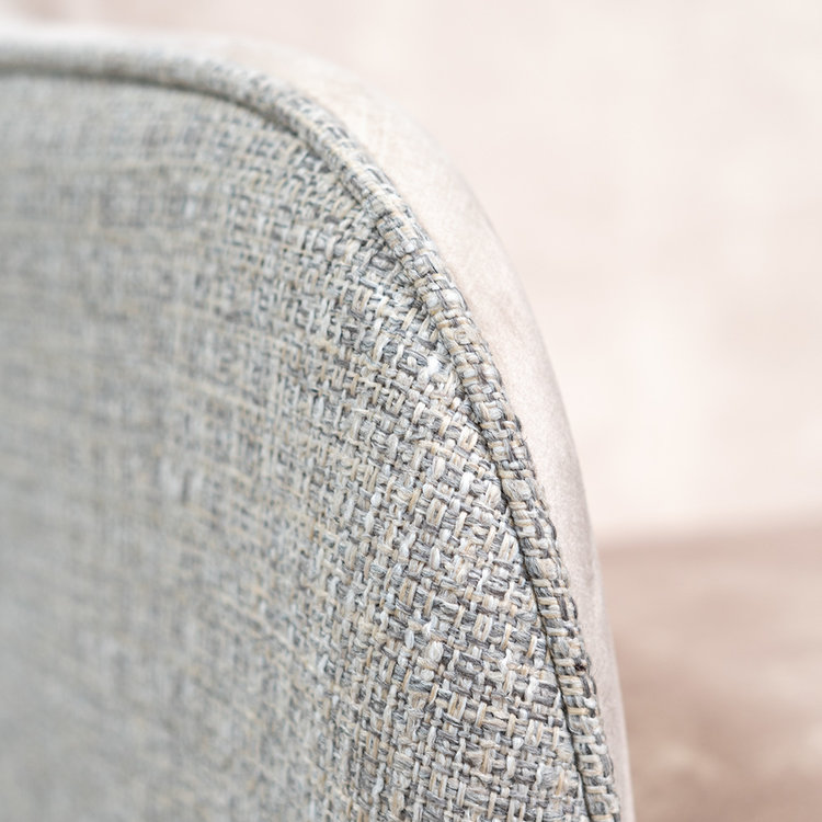 Chaise de salle à manger velours et tissu Chicago beige