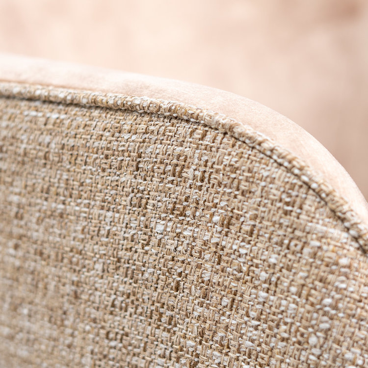 Chaise de salle à manger velours et tissu Chicago taupe