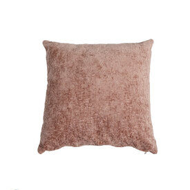 Coussin Juna chenille rose 45 x 45 cm