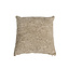 Coussin Feline chenille taupe 45 x 45 cm