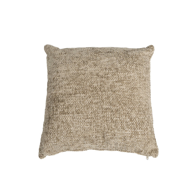 Coussin Feline chenille taupe 45 x 45 cm